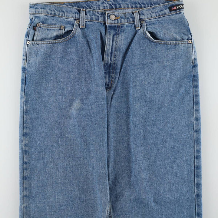 Ralph Lauren POLO JEANS COMPANY LOOSE FIT Straight Denim Pants, Men's W37 (approx.) cotton blue type Vintage Second Hand