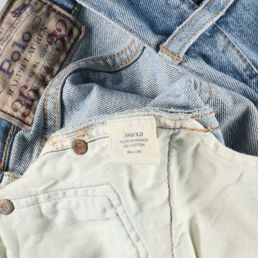Ralph Lauren Polo Ralph Lauren Straight Denim Pants, Men's Size W38 (approx.) cotton blue type Vintage Second Hand
