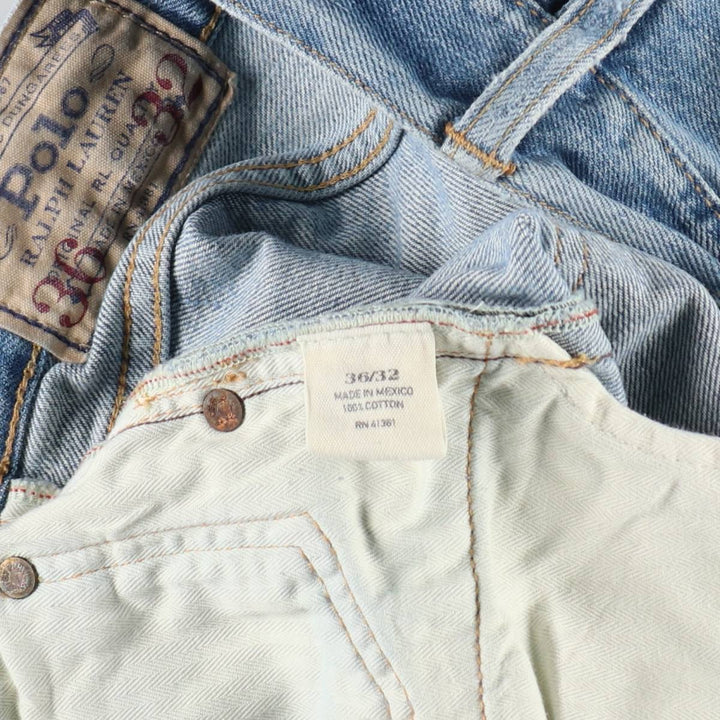 Ralph Lauren Polo Ralph Lauren Straight Denim Pants, Men's Size W38 (approx.) cotton blue type Vintage Second Hand