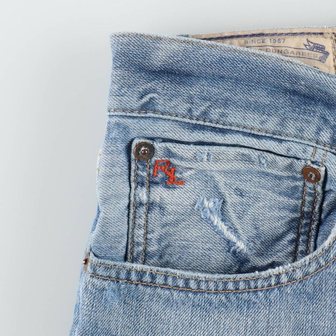 Ralph Lauren Polo Ralph Lauren Straight Denim Pants, Men's Size W38 (approx.) cotton blue type Vintage Second Hand
