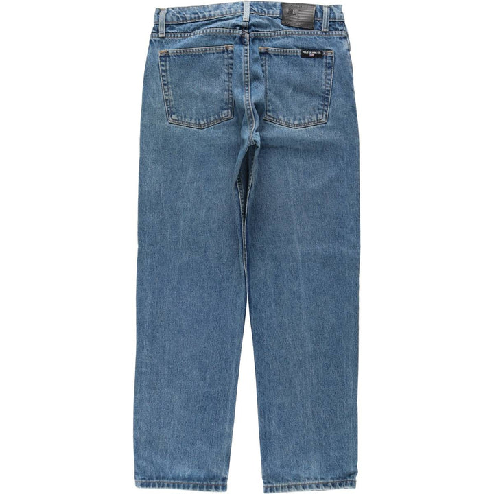 Ralph Lauren POLO JEANS COMPANY RELAXED tapered denim pants for men, equivalent to W32 cotton blue type Vintage Second Hand