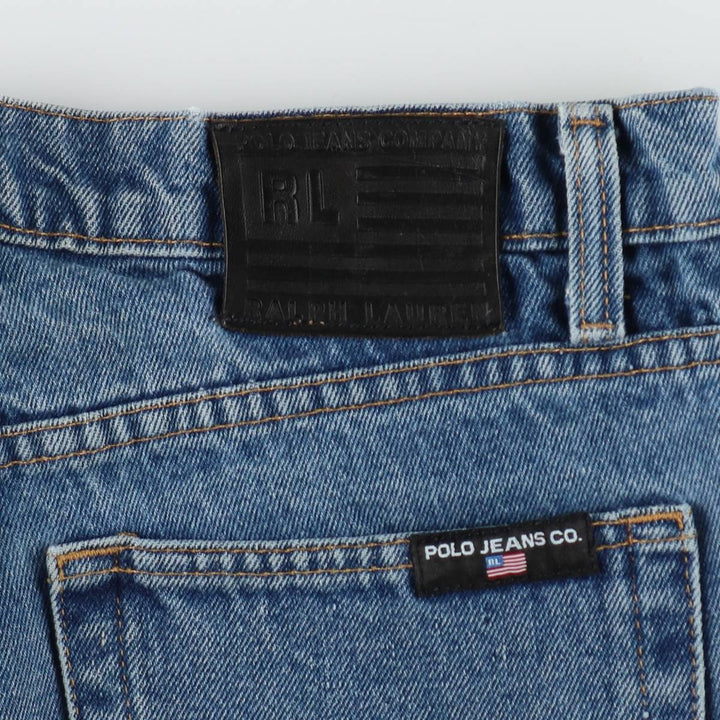 Ralph Lauren POLO JEANS COMPANY RELAXED tapered denim pants for men, equivalent to W32 cotton blue type Vintage Second Hand