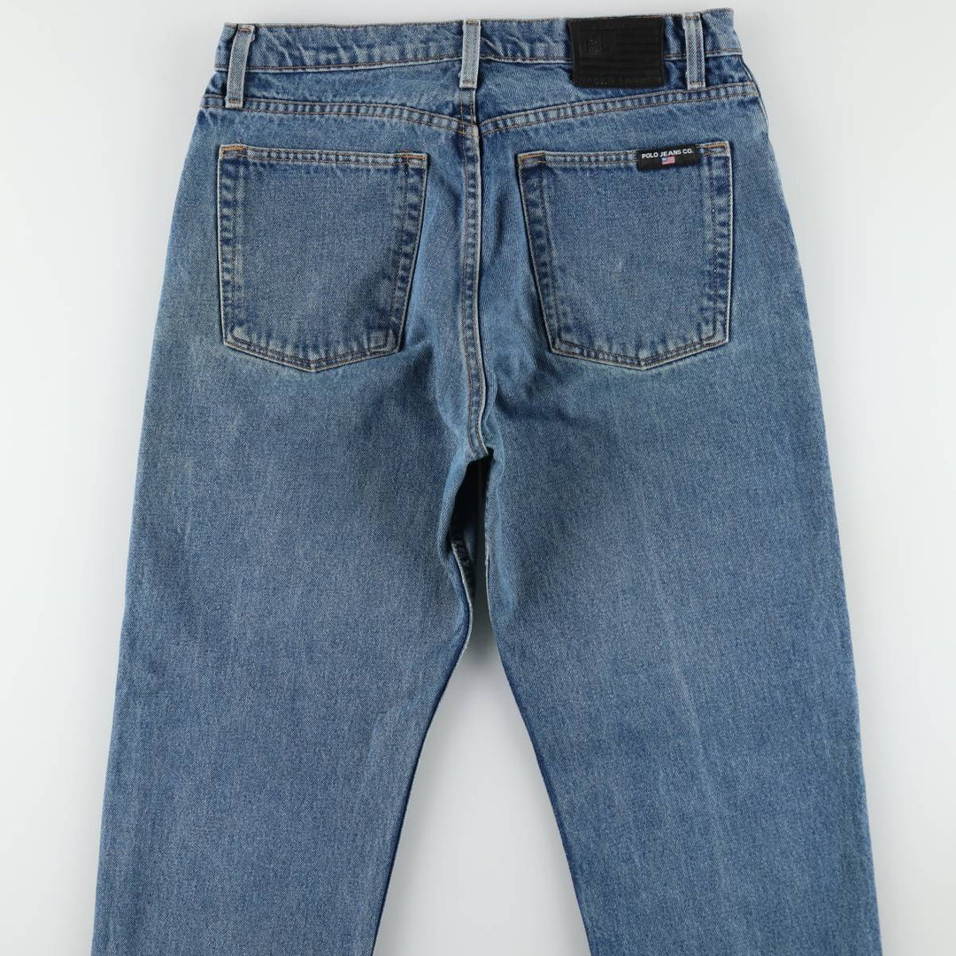 Ralph Lauren POLO JEANS COMPANY RELAXED tapered denim pants for men, equivalent to W32 cotton blue type Vintage Second Hand