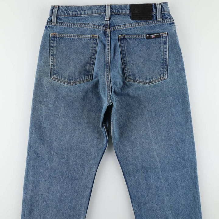 Ralph Lauren POLO JEANS COMPANY RELAXED tapered denim pants for men, equivalent to W32 cotton blue type Vintage Second Hand