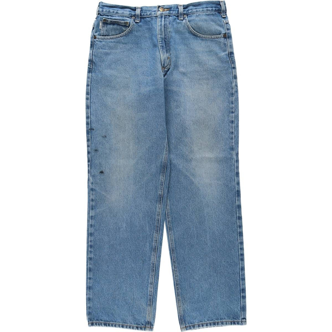 Carhartt Relaxed Fit Tapered Denim Pants for Men, W34 equivalent cotton blue type Vintage Second Hand