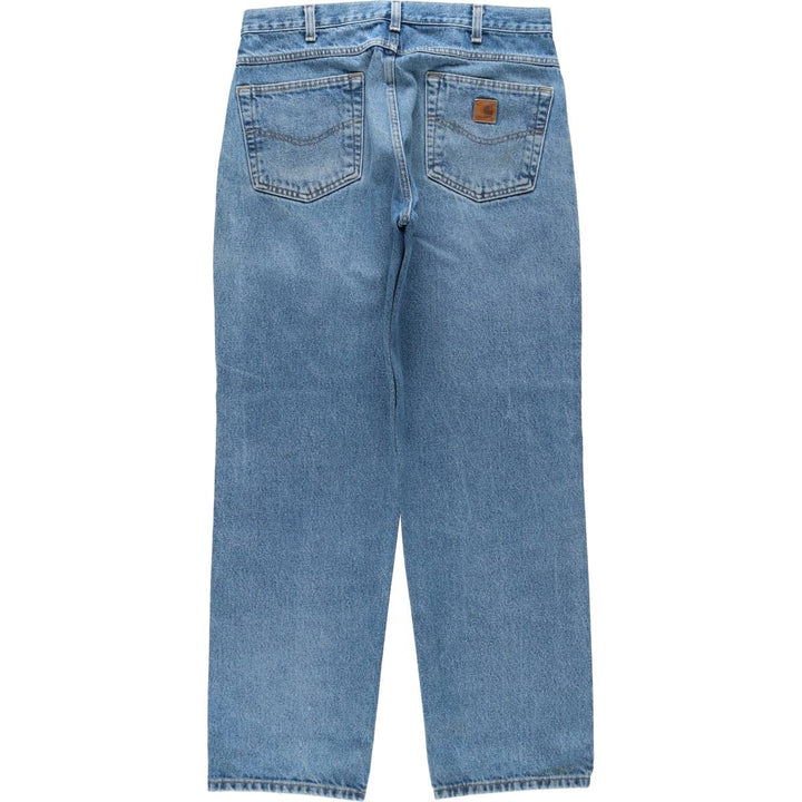 Carhartt Relaxed Fit Tapered Denim Pants for Men, W34 equivalent cotton blue type Vintage Second Hand