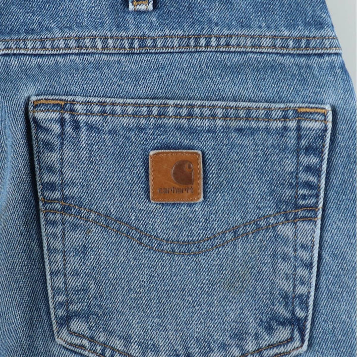Carhartt Relaxed Fit Tapered Denim Pants for Men, W34 equivalent cotton blue type Vintage Second Hand