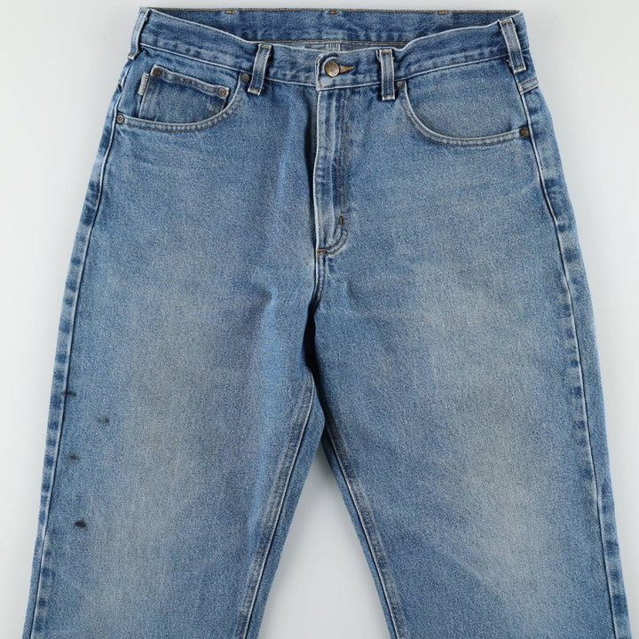 Carhartt Relaxed Fit Tapered Denim Pants for Men, W34 equivalent cotton blue type Vintage Second Hand