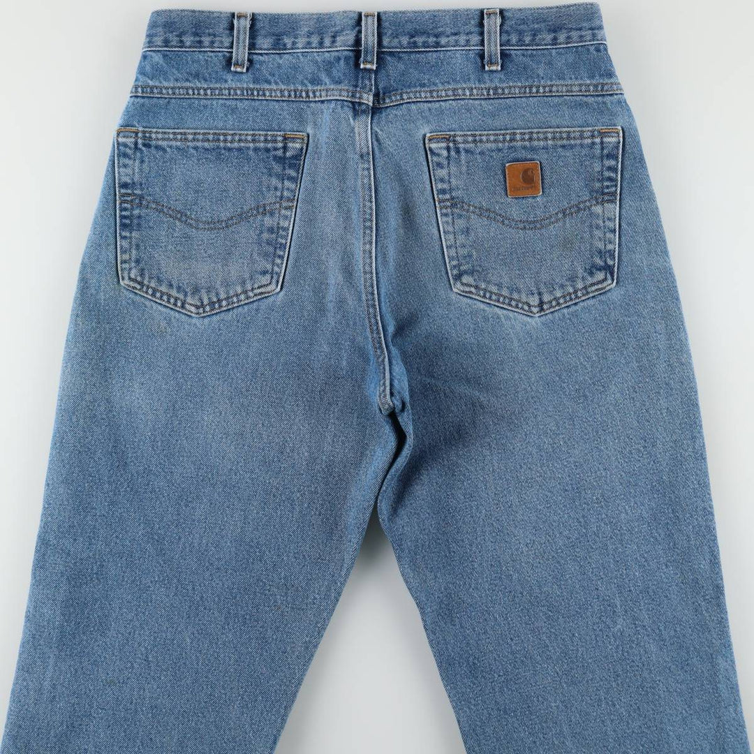 Carhartt Relaxed Fit Tapered Denim Pants for Men, W34 equivalent cotton blue type Vintage Second Hand
