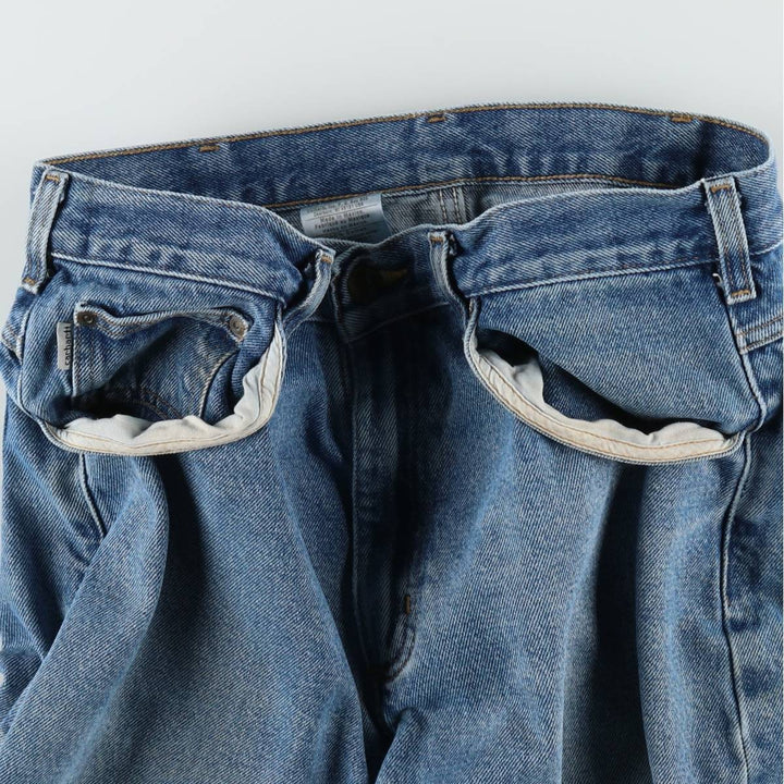 Carhartt Relaxed Fit Tapered Denim Pants for Men, W34 equivalent cotton blue type Vintage Second Hand