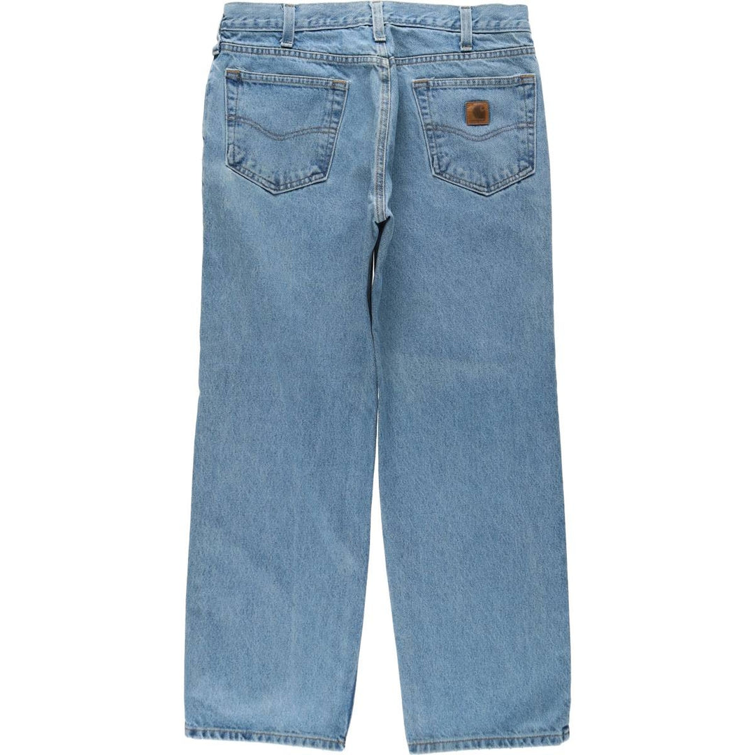 Carhartt Relaxed Fit Tapered Denim Pants for Men, W34 equivalent cotton blue type Vintage Second Hand