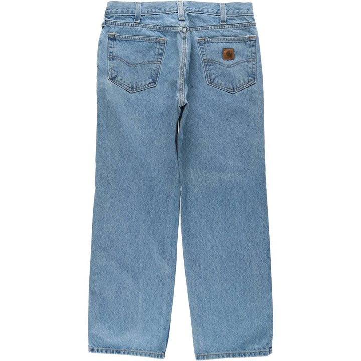 Carhartt Relaxed Fit Tapered Denim Pants for Men, W34 equivalent cotton blue type Vintage Second Hand