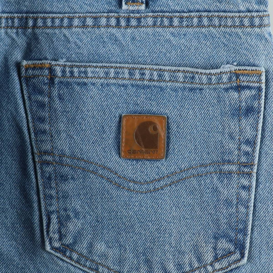 Carhartt Relaxed Fit Tapered Denim Pants for Men, W34 equivalent cotton blue type Vintage Second Hand