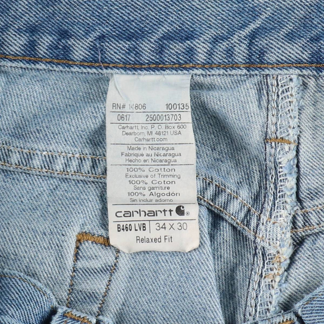 Carhartt Relaxed Fit Tapered Denim Pants for Men, W34 equivalent cotton blue type Vintage Second Hand
