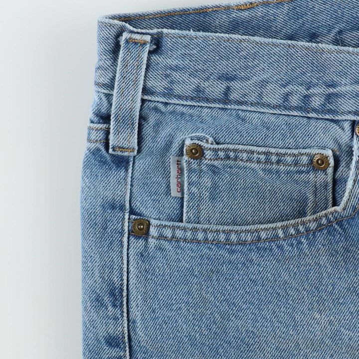 Carhartt Relaxed Fit Tapered Denim Pants for Men, W34 equivalent cotton blue type Vintage Second Hand