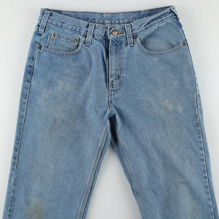 Carhartt Relaxed Fit Tapered Denim Pants for Men, W34 equivalent cotton blue type Vintage Second Hand