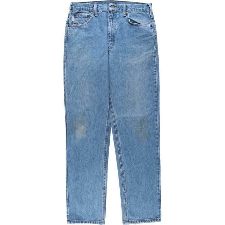Carhartt Traditional FIT Tapered Denim Pants Men's W34 cotton blue type Vintage Second Hand