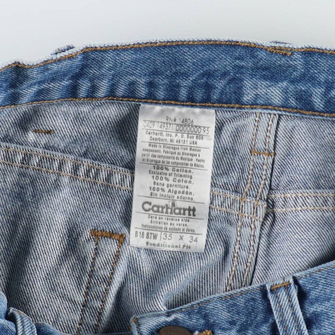 Carhartt Traditional FIT Tapered Denim Pants Men's W34 cotton blue type Vintage Second Hand