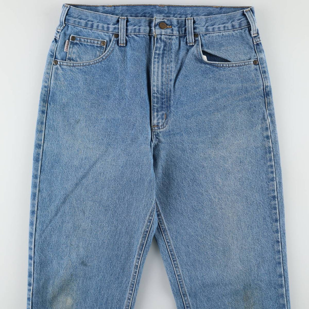Carhartt Traditional FIT Tapered Denim Pants Men's W34 cotton blue type Vintage Second Hand