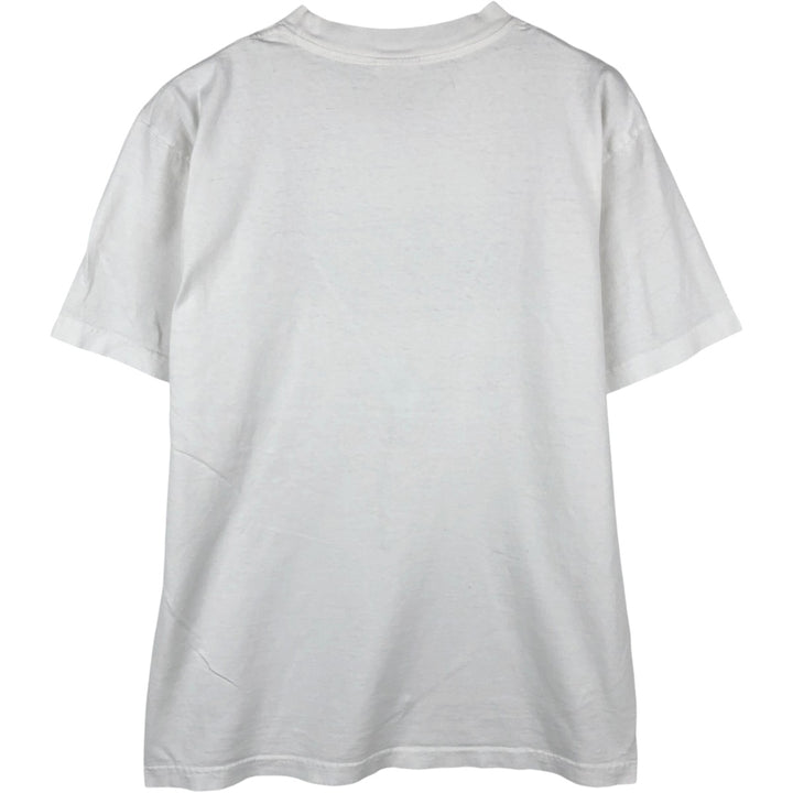 Adidas logo print T-shirt, made in Canada, men's size M cotton white type Vintage Second Hand