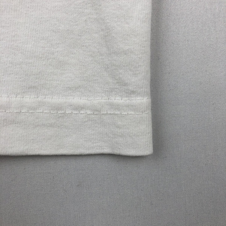 Adidas logo print T-shirt, made in Canada, men's size M cotton white type Vintage Second Hand