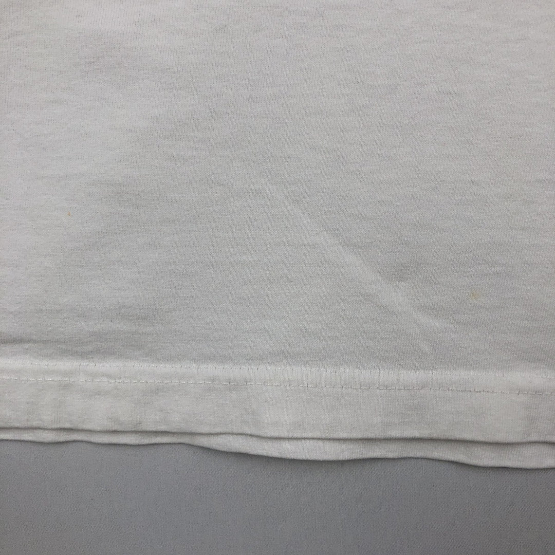 Adidas logo print T-shirt, made in Canada, men's size M cotton white type Vintage Second Hand