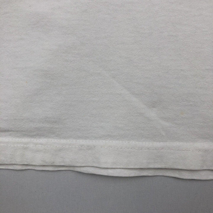 Adidas logo print T-shirt, made in Canada, men's size M cotton white type Vintage Second Hand