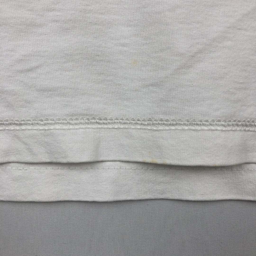 Adidas logo print T-shirt, made in Canada, men's size M cotton white type Vintage Second Hand