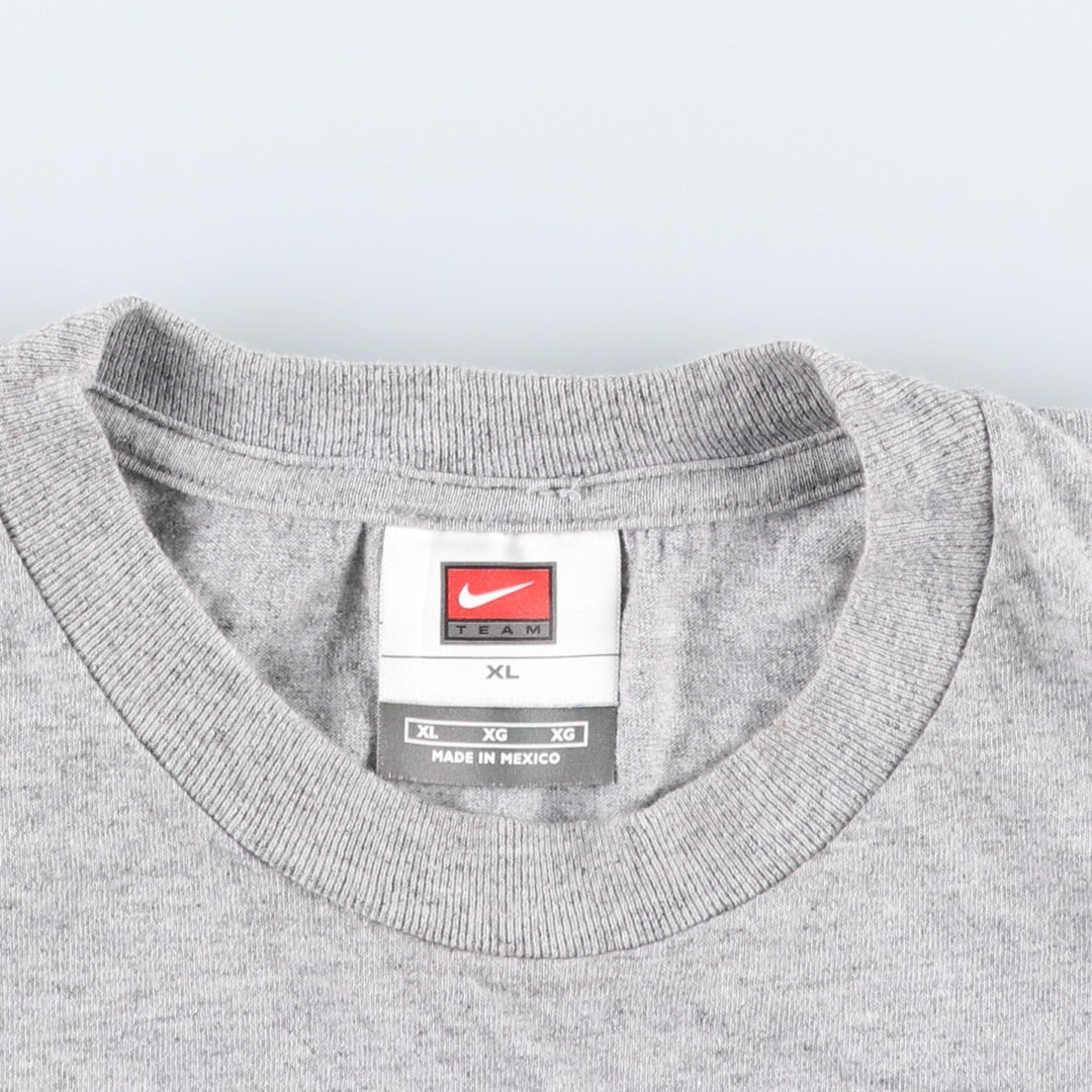 2000'S Nike Team Logo Print T-Shirt, Men's Size XL (approx.) cotton gray type Vintage Second Hand
