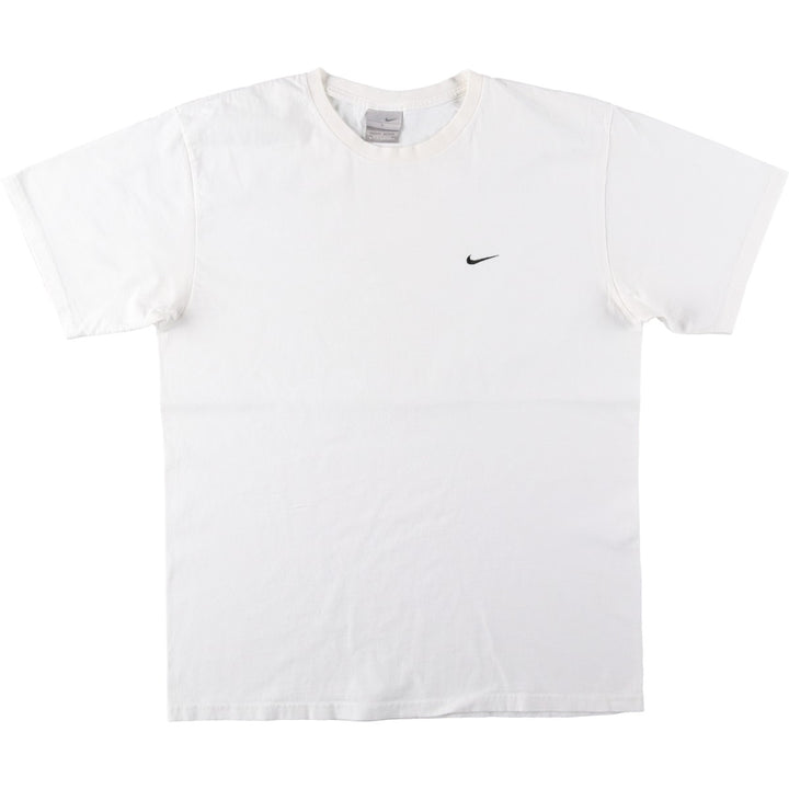 00'S Nike logo print T-shirt, men's size L cotton white type Vintage Second Hand