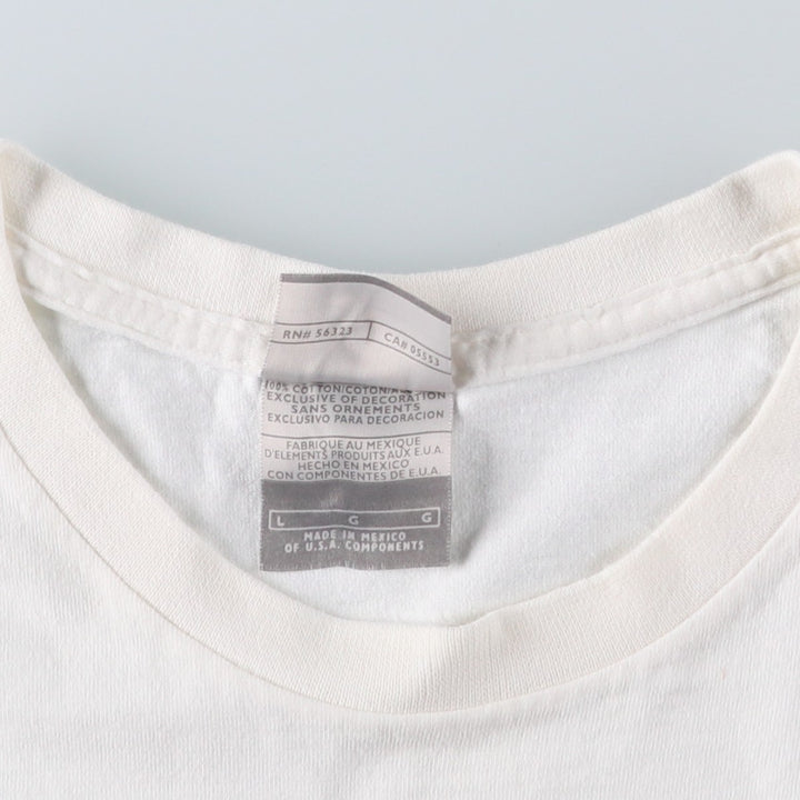 00'S Nike logo print T-shirt, men's size L cotton white type Vintage Second Hand