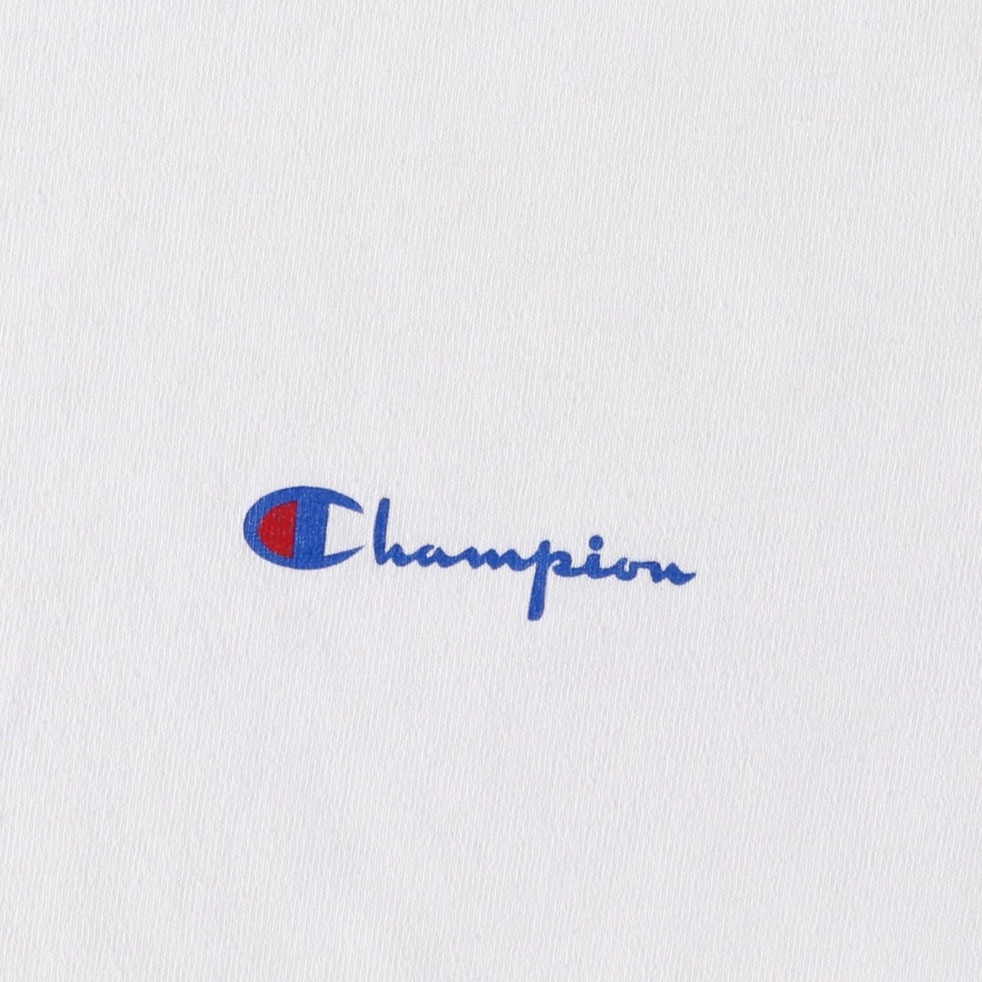 Champion One-Point Logo T-Shirt, Made in USA, Men's Size L cotton white type Vintage Second Hand