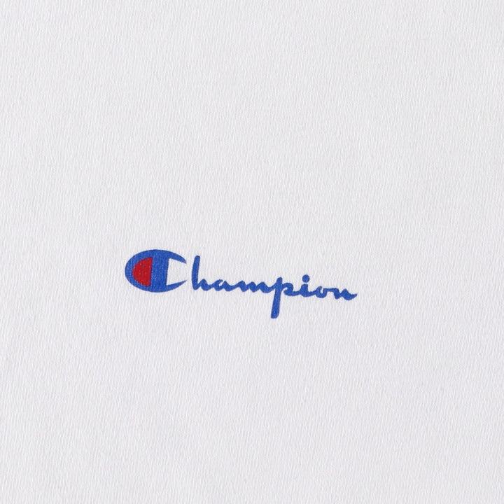 Champion One-Point Logo T-Shirt, Made in USA, Men's Size L cotton white type Vintage Second Hand