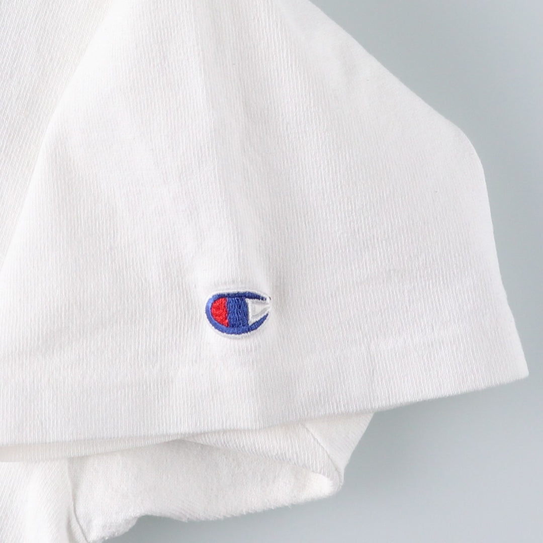 Champion One-Point Logo T-Shirt, Made in USA, Men's Size L cotton white type Vintage Second Hand