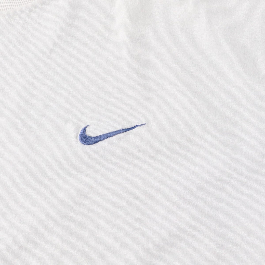 90'S Nike One Point Logo T-shirt, Men's L size, Vintage cotton white type Vintage Second Hand