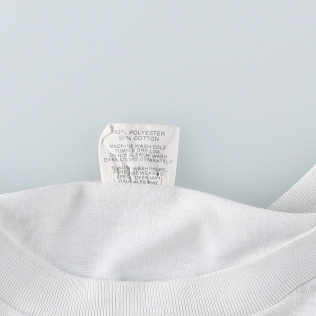 90'S Adidas Trefoil Logo Print T-Shirt, Made in USA, Men's XL (approx.), Vintage polyester white type Vintage Second Hand