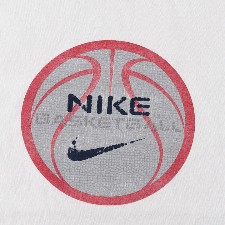 90s-00'S Nike Logo Print T-Shirt, Made in USA, Men's Size L (approx.), Vintage cotton white type Vintage Second Hand