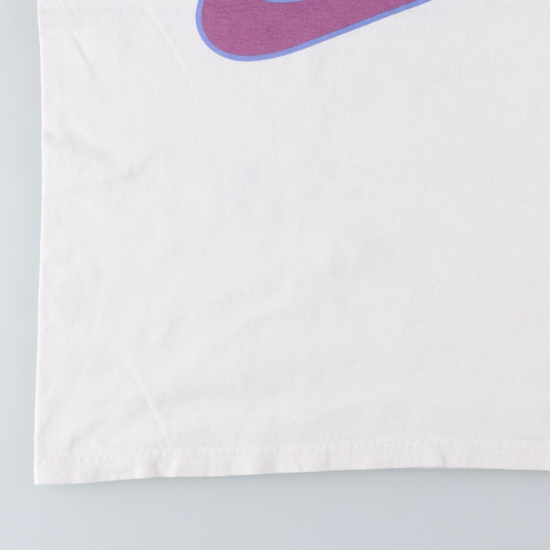 90'S Nike Logo Print T-Shirt, Made in USA, Men's Size M (approx.), Vintage cotton white type Vintage Second Hand