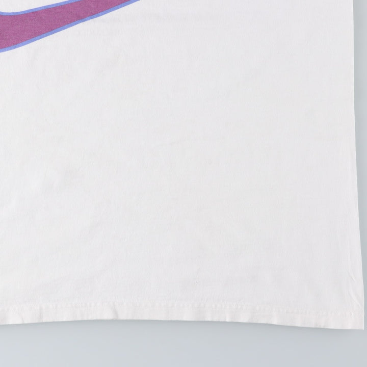 90'S Nike Logo Print T-Shirt, Made in USA, Men's Size M (approx.), Vintage cotton white type Vintage Second Hand