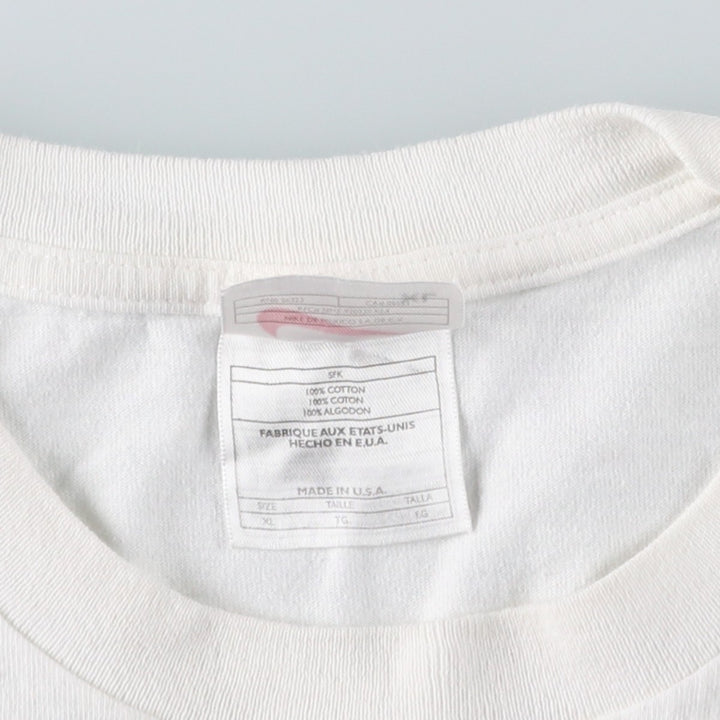 90'S Nike One Point Logo T-shirt Made in USA Men's XL Vintage cotton white type Vintage Second Hand