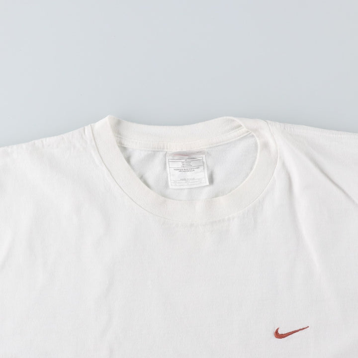90'S Nike One Point Logo T-shirt Made in USA Men's XL Vintage cotton white type Vintage Second Hand