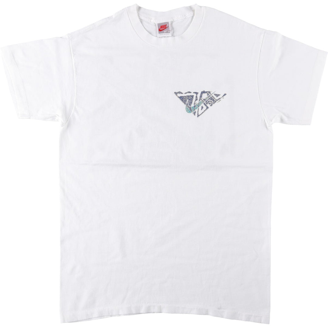90'S Nike Silver Tag Logo Print T-Shirt Made in USA Men's XL Vintage cotton white type Vintage Second Hand