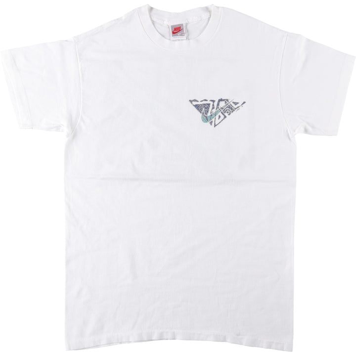 90'S Nike Silver Tag Logo Print T-Shirt Made in USA Men's XL Vintage cotton white type Vintage Second Hand