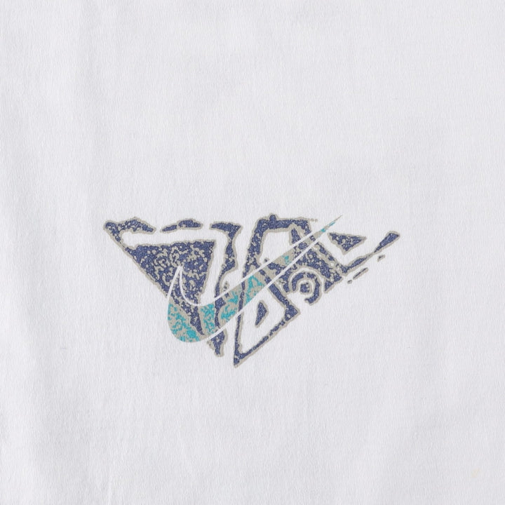 90'S Nike Silver Tag Logo Print T-Shirt Made in USA Men's XL Vintage cotton white type Vintage Second Hand