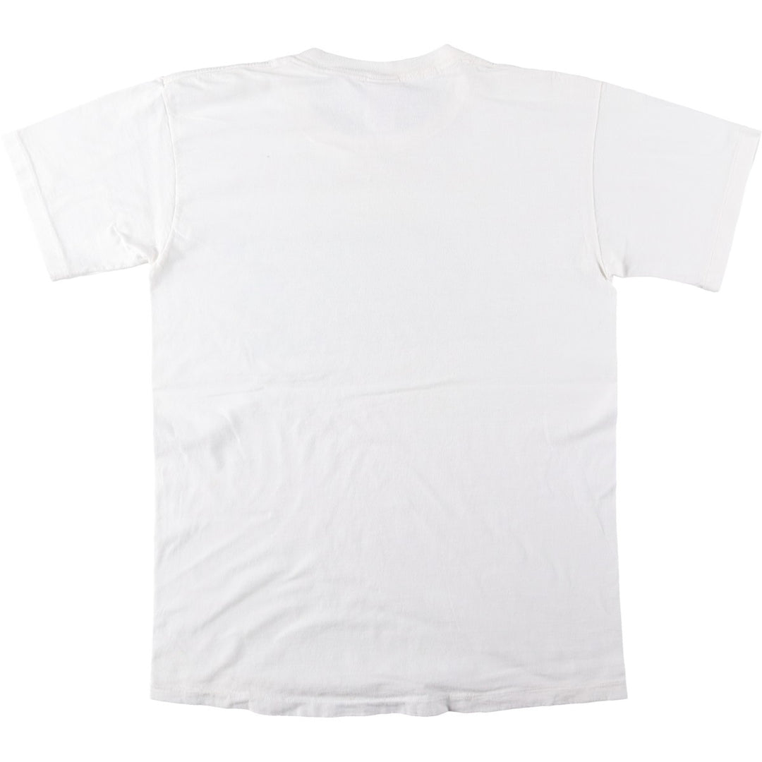 90'S Nike Silver Tag Logo Print T-Shirt, Made in USA, Men's Size M (approx.), Vintage cotton white type Vintage Second Hand