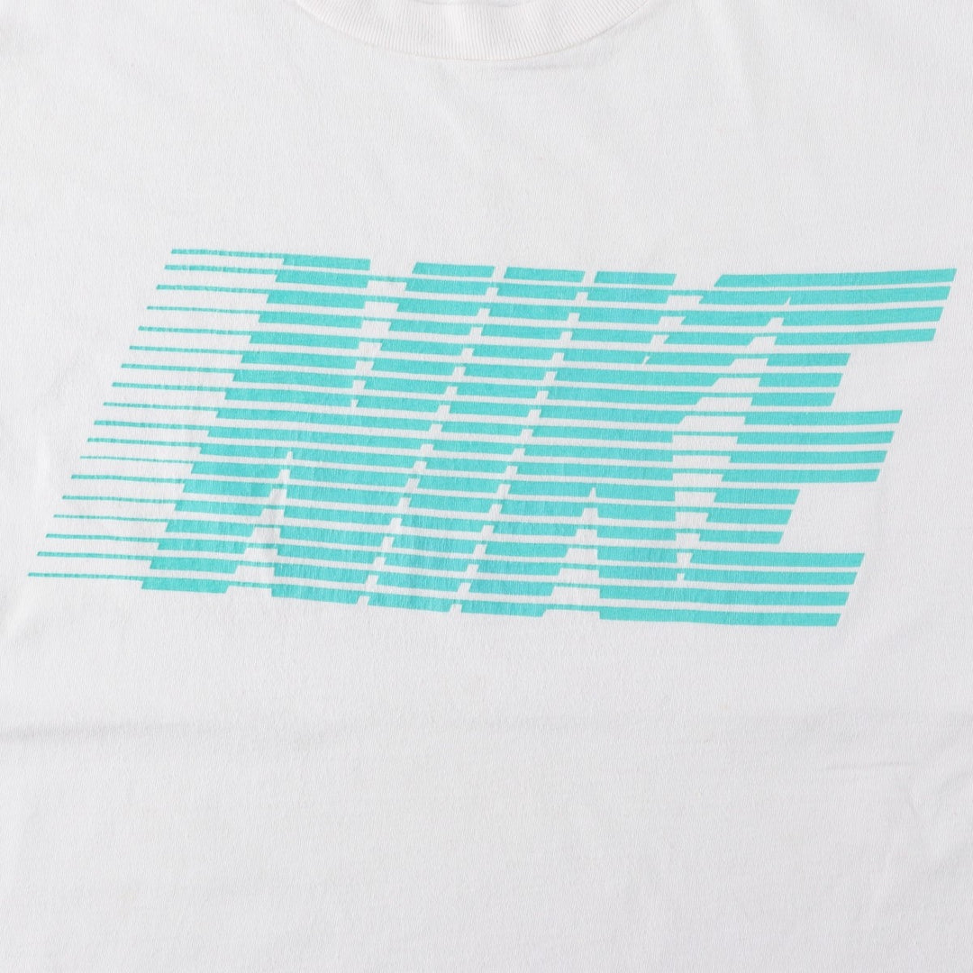 90'S Nike Silver Tag Logo Print T-Shirt, Made in USA, Men's Size M (approx.), Vintage cotton white type Vintage Second Hand