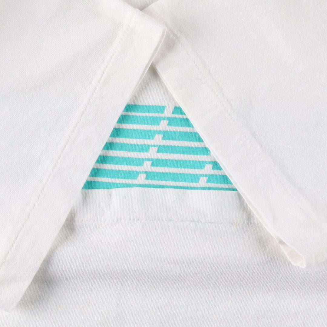 90'S Nike Silver Tag Logo Print T-Shirt, Made in USA, Men's Size M (approx.), Vintage cotton white type Vintage Second Hand