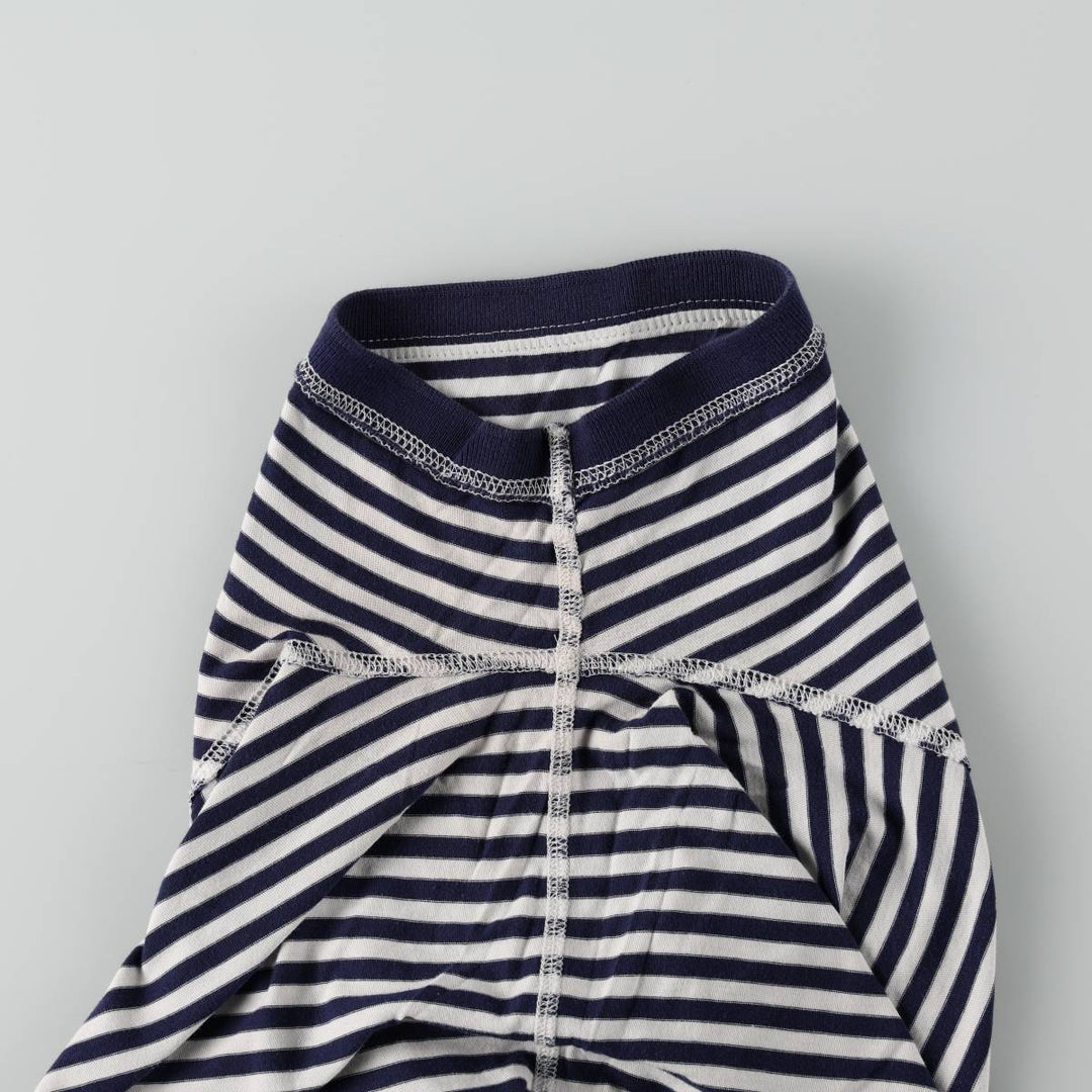 Ralph Lauren POLO RALPH LAUREN Henley neck short-sleeved striped T-shirt, men's size L (approx.) cotton navy blue type Vintage Second Hand