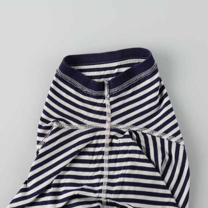 Ralph Lauren POLO RALPH LAUREN Henley neck short-sleeved striped T-shirt, men's size L (approx.) cotton navy blue type Vintage Second Hand