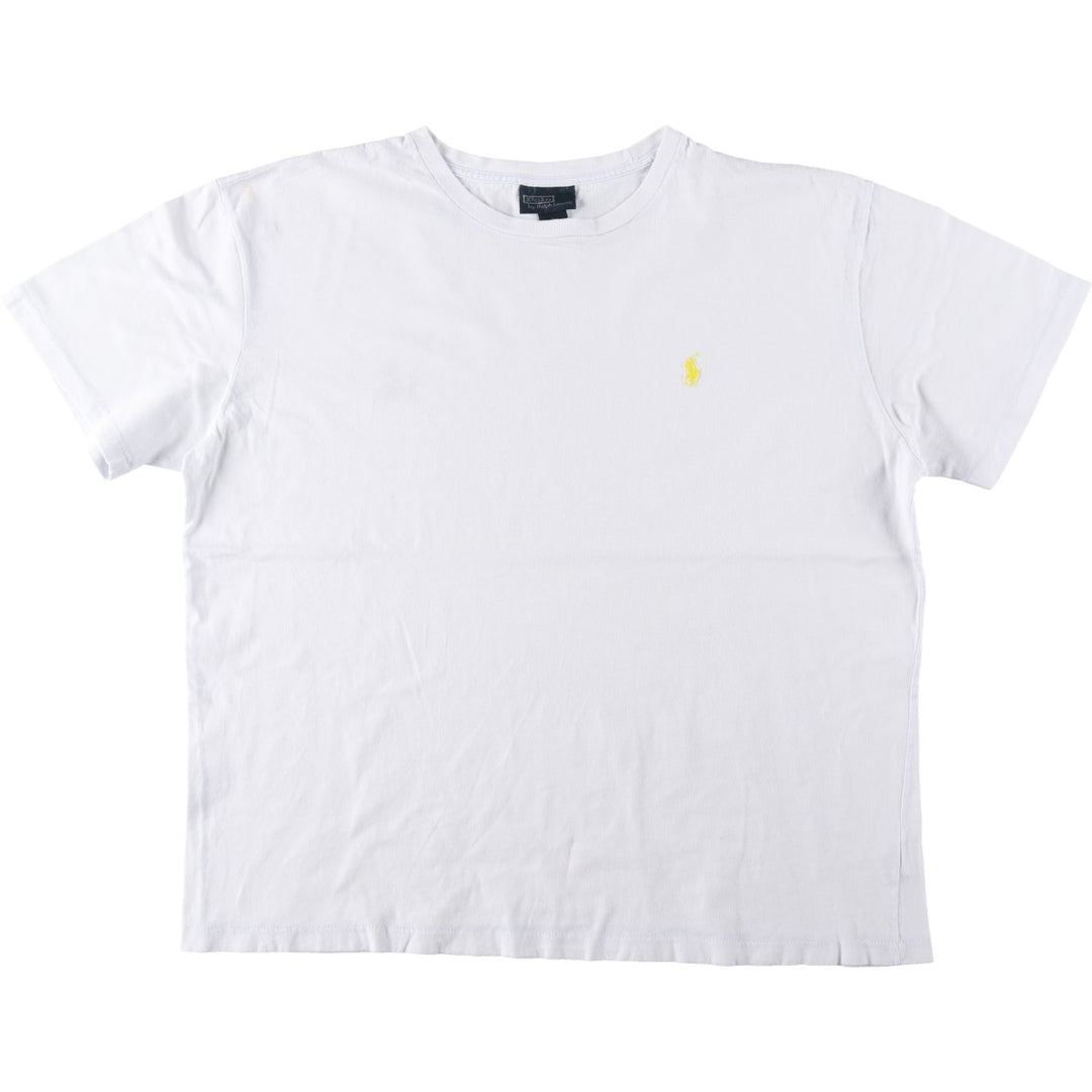 Ralph Lauren POLO by Ralph Lauren short sleeve one point logo T-shirt men's L size cotton white type Vintage Second Hand